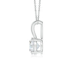 Load image into Gallery viewer, Prong-Set Round Lab-Grown Diamond Solitaire V-Bale Pendant
