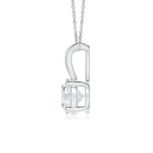 Prong-Set Round Lab-Grown Diamond Solitaire V-Bale Pendant