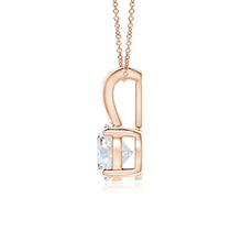 Prong-Set Round Lab-Grown Diamond Solitaire V-Bale Pendant