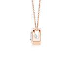 Load image into Gallery viewer, Lab-Grown Bezel-Set Round Diamond Solitaire Pendant
