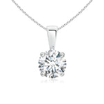 Load image into Gallery viewer, Classic Prong-Set Round Lab-Grown Diamond Solitaire Pendant
