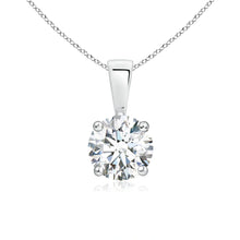 Classic Prong-Set Round Lab-Grown Diamond Solitaire Pendant