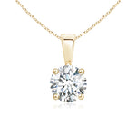 Load image into Gallery viewer, Classic Prong-Set Round Lab-Grown Diamond Solitaire Pendant

