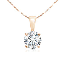 Classic Prong-Set Round Lab-Grown Diamond Solitaire Pendant