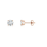 Load image into Gallery viewer, Lab-Grown Basket-Set Solitaire Diamond Stud Earrings
