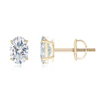 Load image into Gallery viewer, Lab-Grown Oval Diamond Solitaire Stud Earrings
