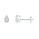 Load image into Gallery viewer, Lab-Grown Pear-Shaped Diamond Solitaire Stud Earrings
