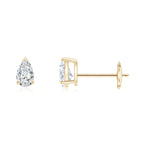 Load image into Gallery viewer, Lab-Grown Pear-Shaped Diamond Solitaire Stud Earrings
