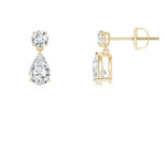Load image into Gallery viewer, Lab-Grown Pear-Shaped Diamond Drop Earrings
