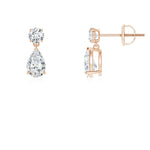 Load image into Gallery viewer, Lab-Grown Pear-Shaped Diamond Drop Earrings

