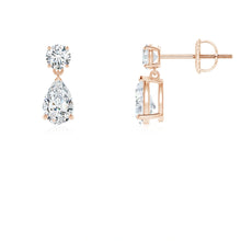 Lab-Grown Pear-Shaped Diamond Drop Earrings