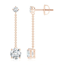 Lab-Grown Yard Chain Diamond Drop Earrings