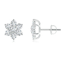 Lab-Grown Diamond Flower-Shaped Stud Earrings