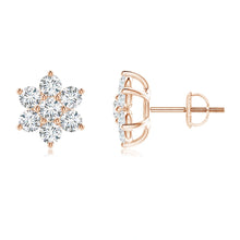 Lab-Grown Diamond Flower-Shaped Stud Earrings