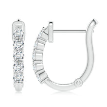 Lab-Grown Classic Diamond Hinged Hoop Earrings