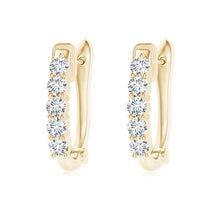 Lab-Grown Classic Diamond Hinged Hoop Earrings