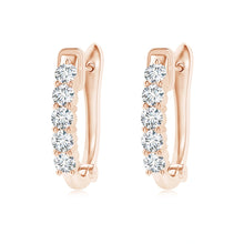 Lab-Grown Classic Diamond Hinged Hoop Earrings
