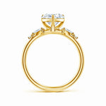 Load image into Gallery viewer, Prong-Set Heart-Shaped Lab-Grown Diamond Side Stone Engagement Ring

