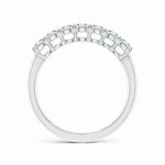 Load image into Gallery viewer, Lab-Grown Prong-Set Cushion Rectangular Diamond Seven Stone Wedding Ring
