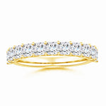 Load image into Gallery viewer, Lab-Grown Shared Prong-Set Princess-Cut Diamond Half Eternity Wedding Ring
