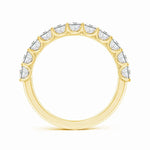 Load image into Gallery viewer, Lab-Grown Shared Prong-Set Princess-Cut Diamond Half Eternity Wedding Ring
