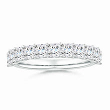 Lab-Grown Shared Prong-Set Princess-Cut Diamond Half Eternity Wedding Ring
