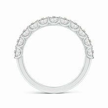 Lab-Grown Shared Prong-Set Princess-Cut Diamond Half Eternity Wedding Ring