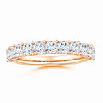 Load image into Gallery viewer, Lab-Grown Shared Prong-Set Princess-Cut Diamond Half Eternity Wedding Ring
