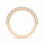 Load image into Gallery viewer, Lab-Grown Shared Prong-Set Princess-Cut Diamond Half Eternity Wedding Ring
