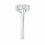 Load image into Gallery viewer, Lab-Grown Semi Bezel-Set Solitaire Round Diamond Bypass Ring
