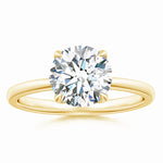 Load image into Gallery viewer, Solitaire Round Claw-Set Lab-Grown Diamond Classic Engagement Ring
