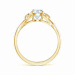 Load image into Gallery viewer, Lab-created nature-inspired diamond crossover ring with leaf motif
