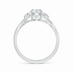 Load image into Gallery viewer, Lab-created nature-inspired diamond crossover ring with leaf motif
