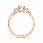Load image into Gallery viewer, Lab-created nature-inspired diamond crossover ring with leaf motif

