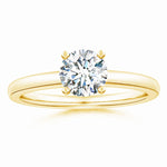 Load image into Gallery viewer, Lab Solitaire Round Diamond Tapered Setting Engagement Ring

