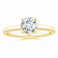 Lab Solitaire Round Diamond Tapered Setting Engagement Ring