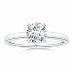 Load image into Gallery viewer, Lab Solitaire Round Diamond Tapered Setting Engagement Ring
