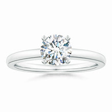 Lab Solitaire Round Diamond Tapered Setting Engagement Ring