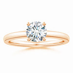 Load image into Gallery viewer, Lab Solitaire Round Diamond Tapered Setting Engagement Ring
