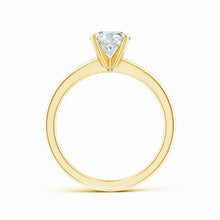 Lab Solitaire Round Diamond Tapered Setting Engagement Ring
