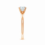 Load image into Gallery viewer, Lab Solitaire Round Diamond Tapered Setting Engagement Ring
