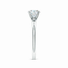 Lab Solitaire Round Diamond Tapered Setting Engagement Ring