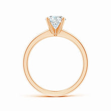 Lab Solitaire Round Diamond Tapered Setting Engagement Ring