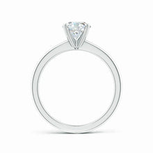 Lab Solitaire Round Diamond Tapered Setting Engagement Ring