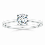 Load image into Gallery viewer, Prong Set Round Lab-Grown Diamond Reverse Tapered Setting Cathedral Engagement Ring
