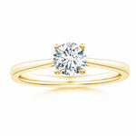 Load image into Gallery viewer, Prong Set Round Lab-Grown Diamond Reverse Tapered Setting Cathedral Engagement Ring
