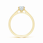 Load image into Gallery viewer, Prong Set Round Lab-Grown Diamond Reverse Tapered Setting Cathedral Engagement Ring

