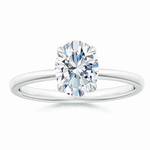 Solitaire Oval Prong Set Lab-Grown Diamond Classic Engagement Ring