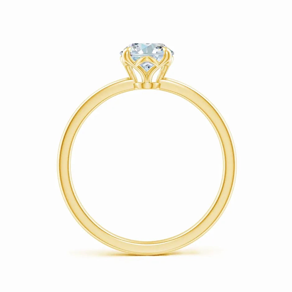 Solitaire Oval Prong Set Lab-Grown Diamond Classic Engagement Ring