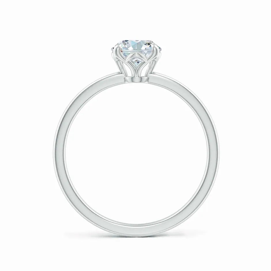 Solitaire Oval Prong Set Lab-Grown Diamond Classic Engagement Ring